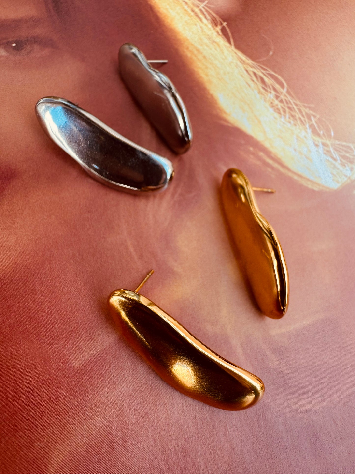Aretes de Gota Dorados y Plateados - Heylola