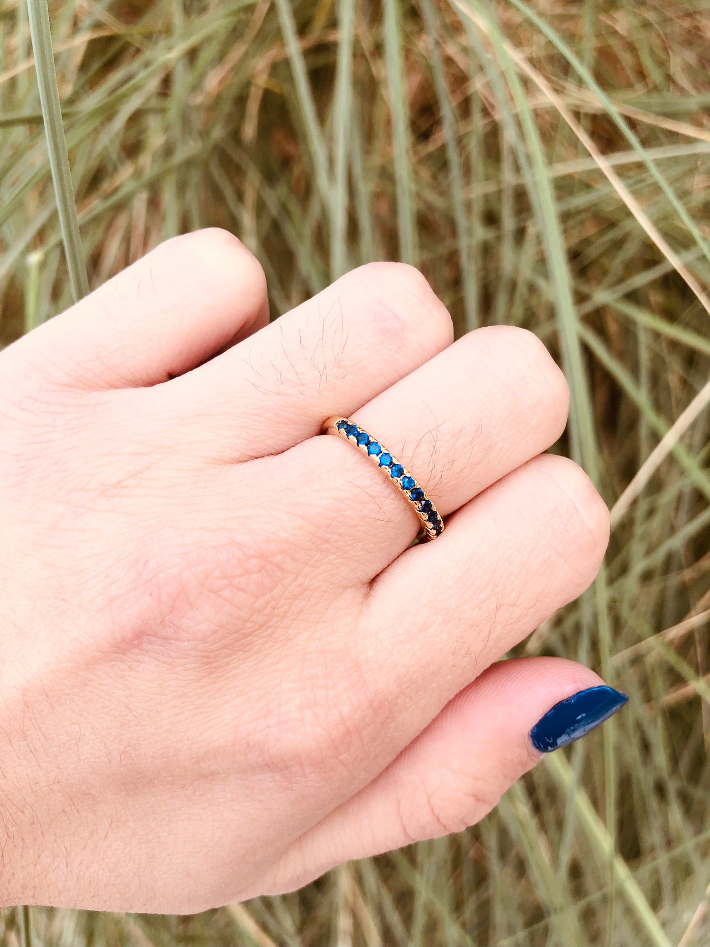 Anillos con zirconia de Colores Chapados en Oro 18K