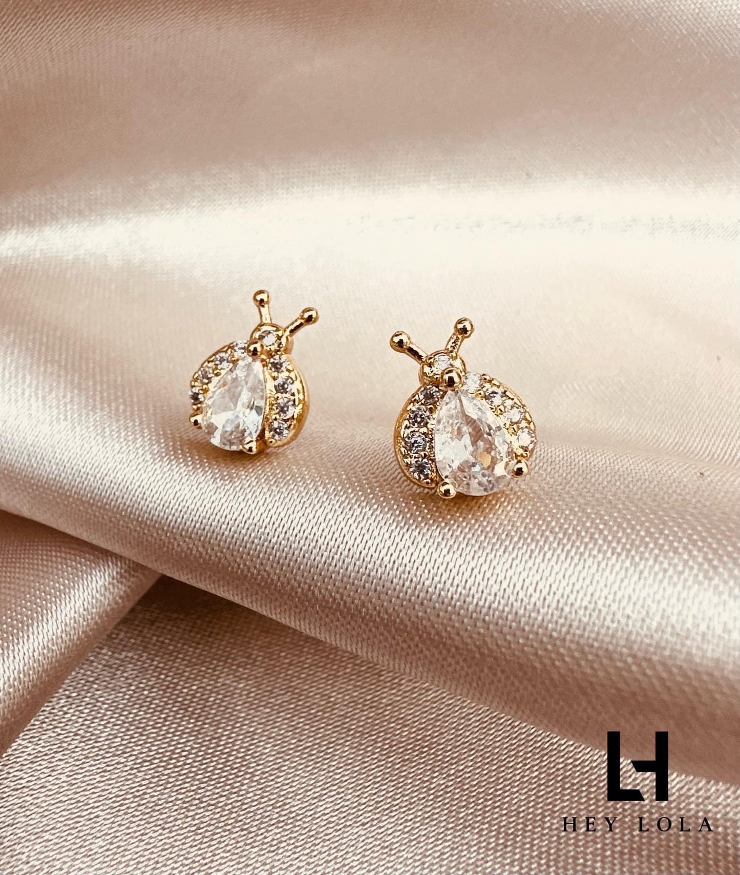 Aretes de Mariquita con Cristales