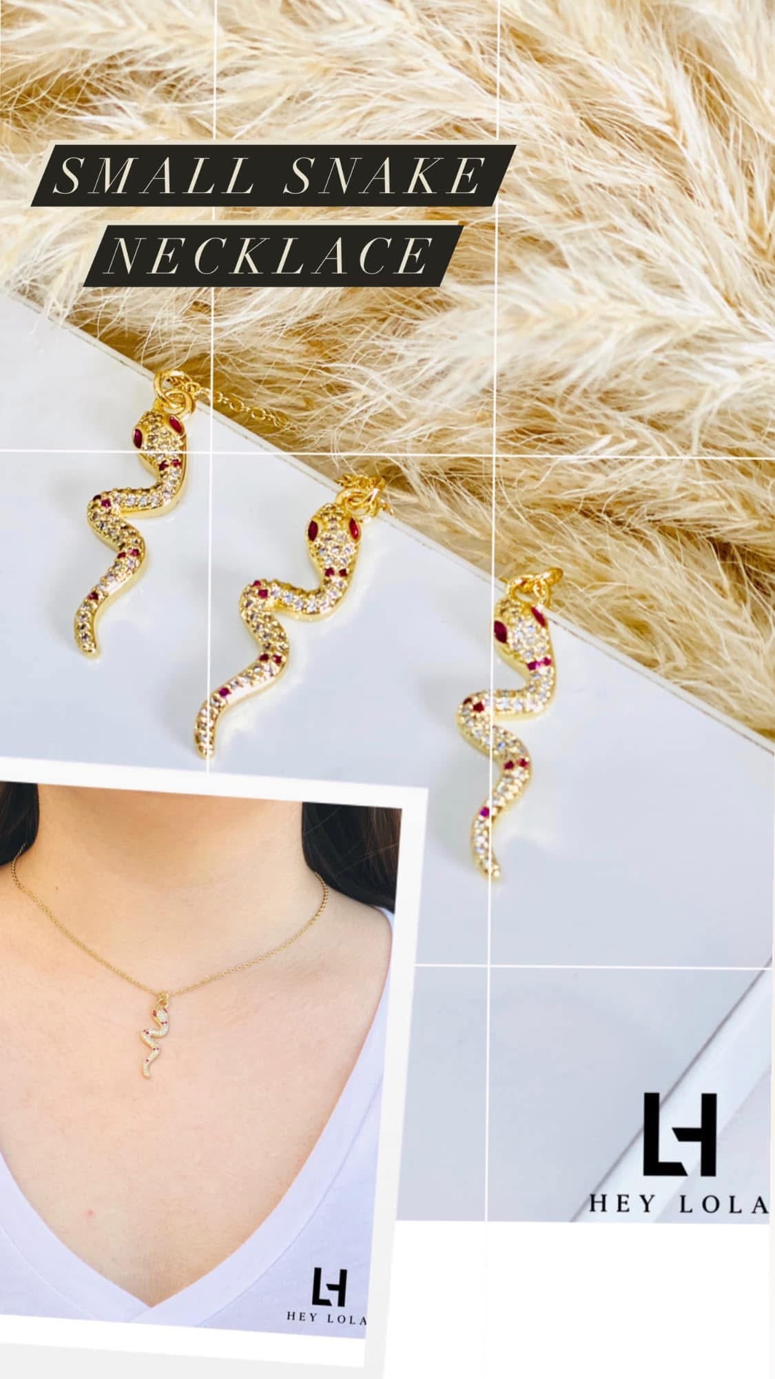 Collar Serpiente Minimalista con Zirconia