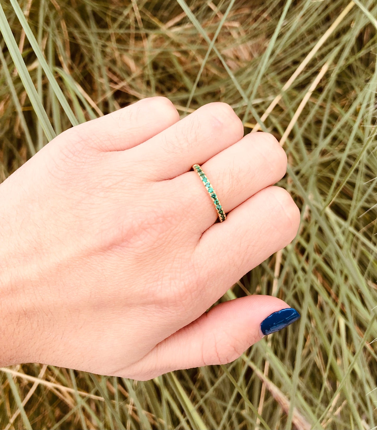 Anillos con zirconia de Colores Chapados en Oro 18K