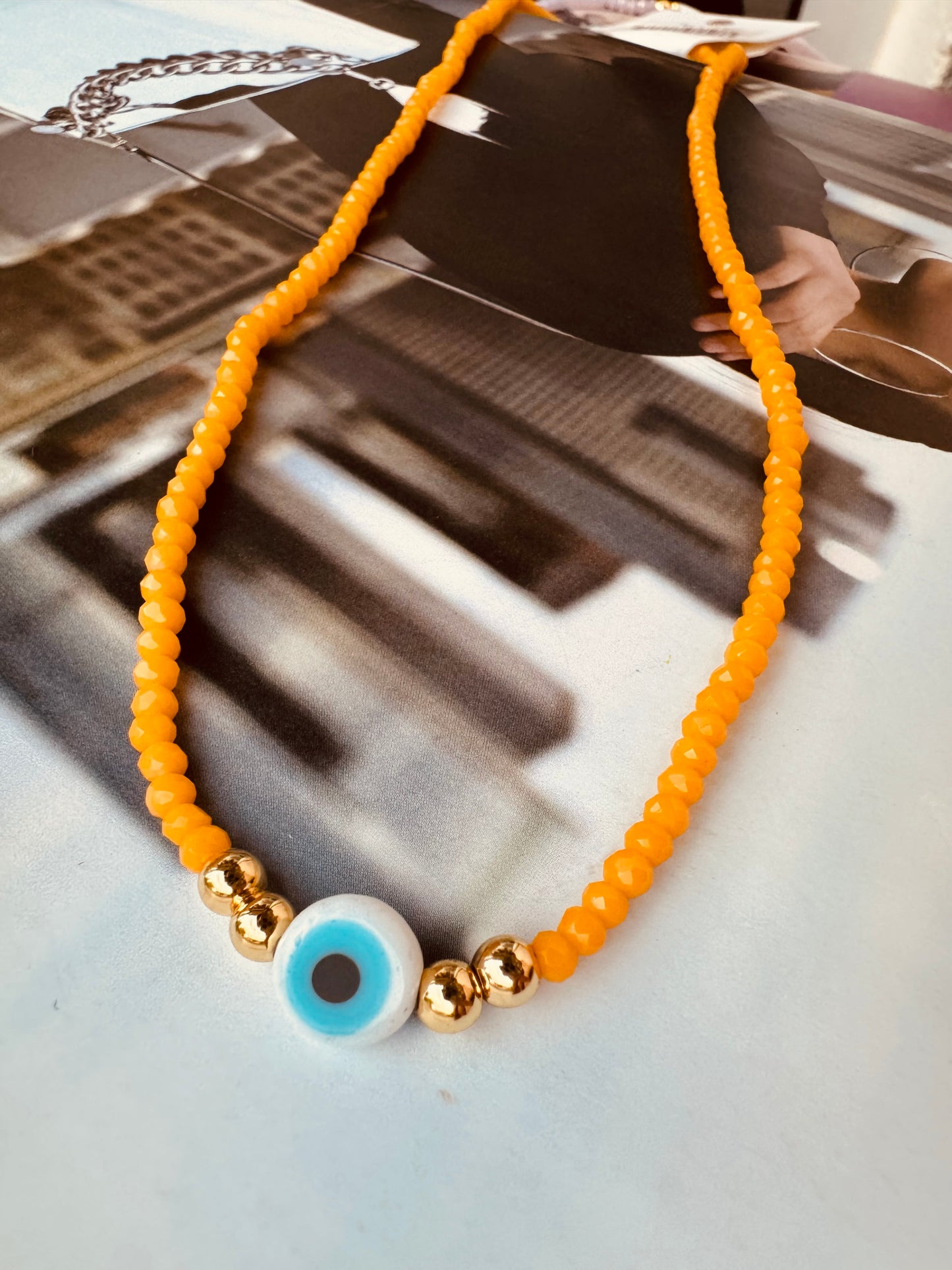 Collar ojo turco con cristales
