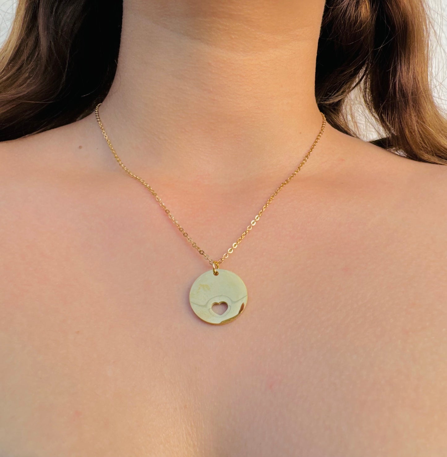 Collar Personalizable Corazón Calado