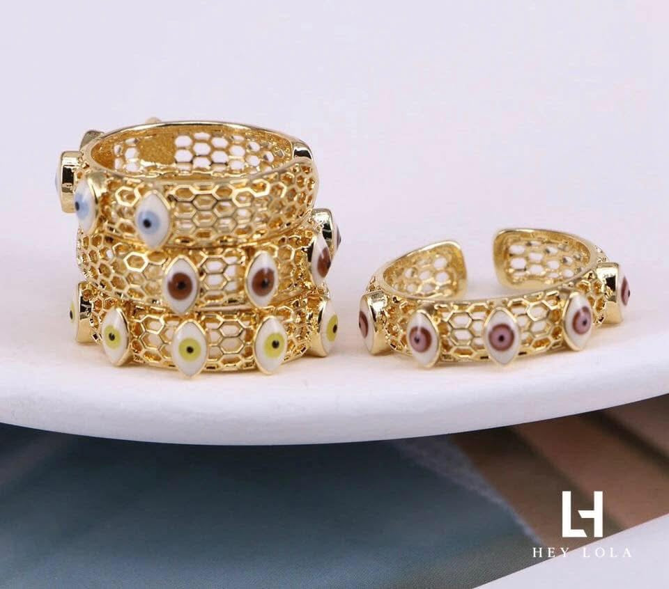 Anillos de Panal con Ojos de Protección