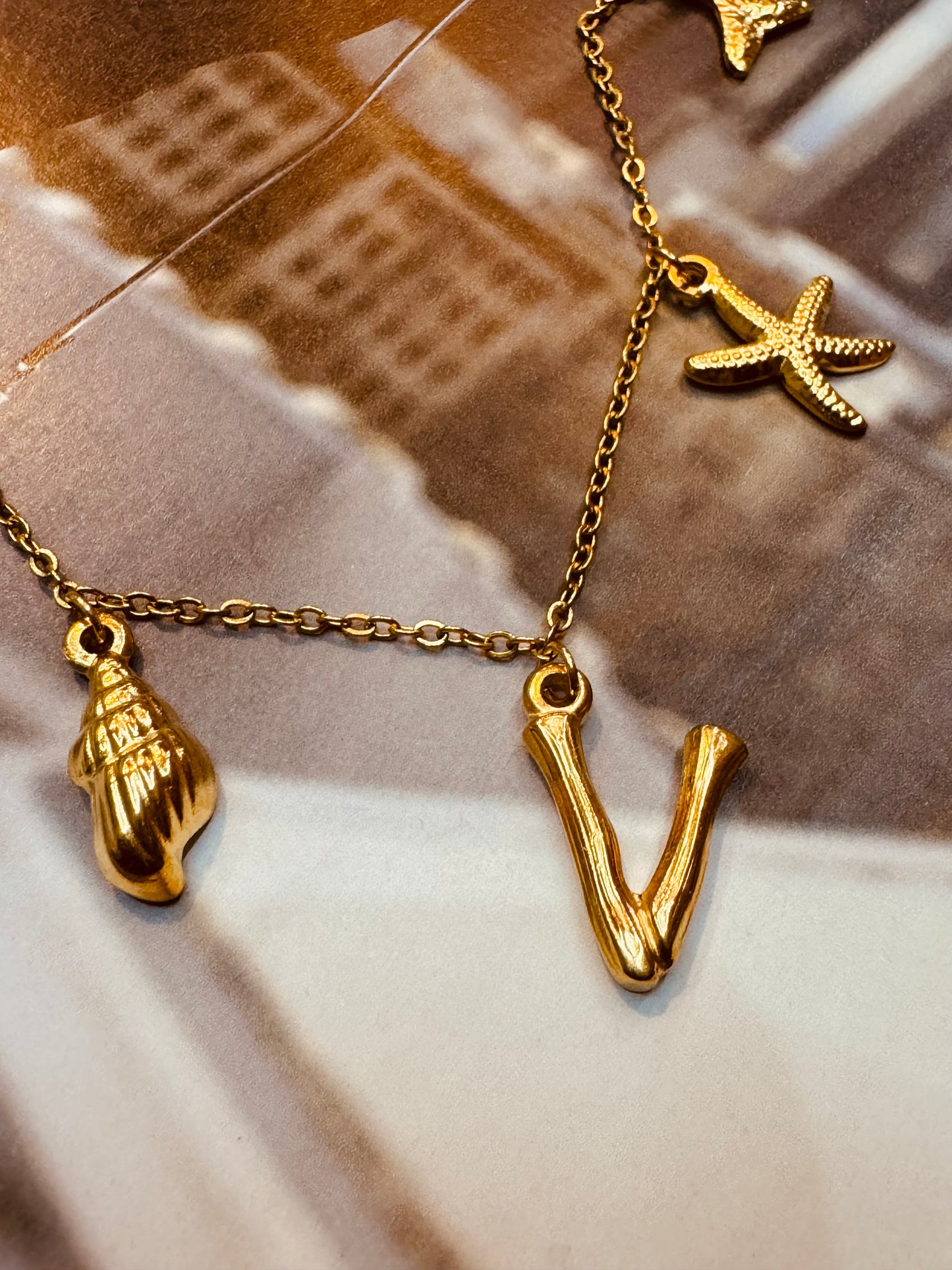 Collar de Charms y Letras Personalizadas