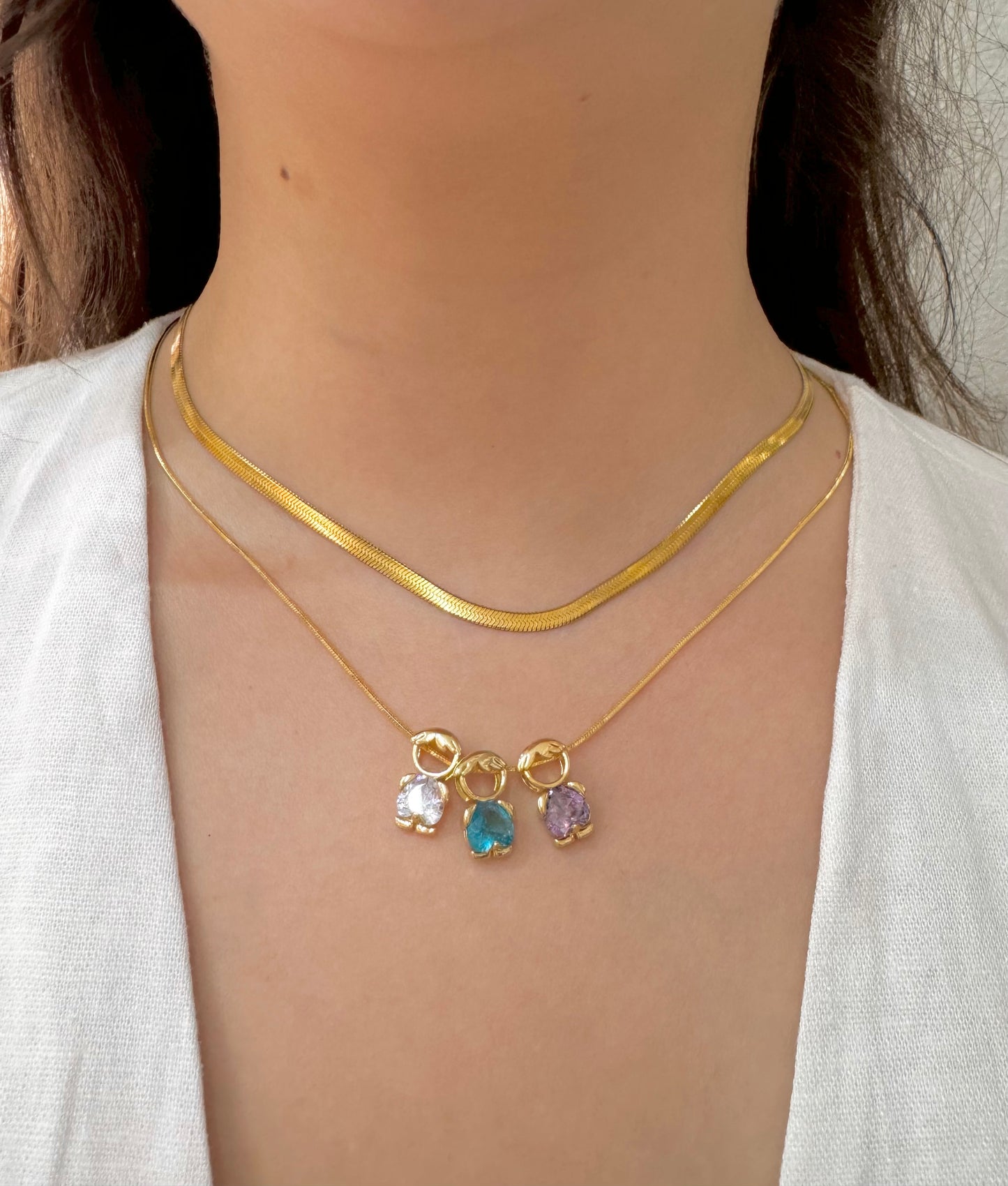 Collar con Dijes de Niños y Niña
