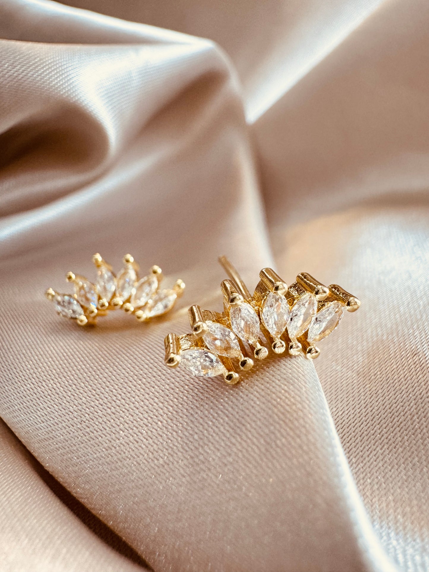 Aretes Dorados y Plateados con Zirconias