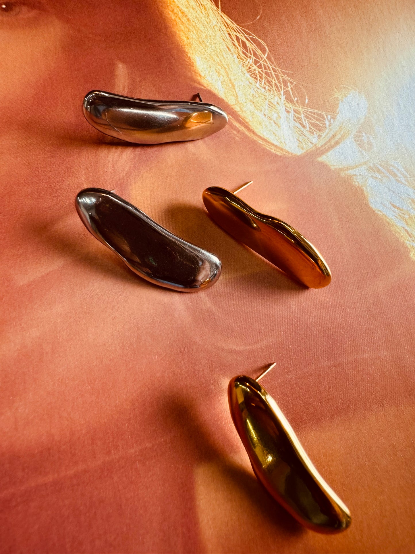 Aretes de Gota Dorados y Plateados - Heylola