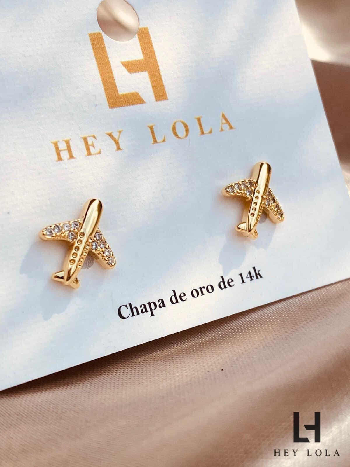 Aretes de Avión con Cristales