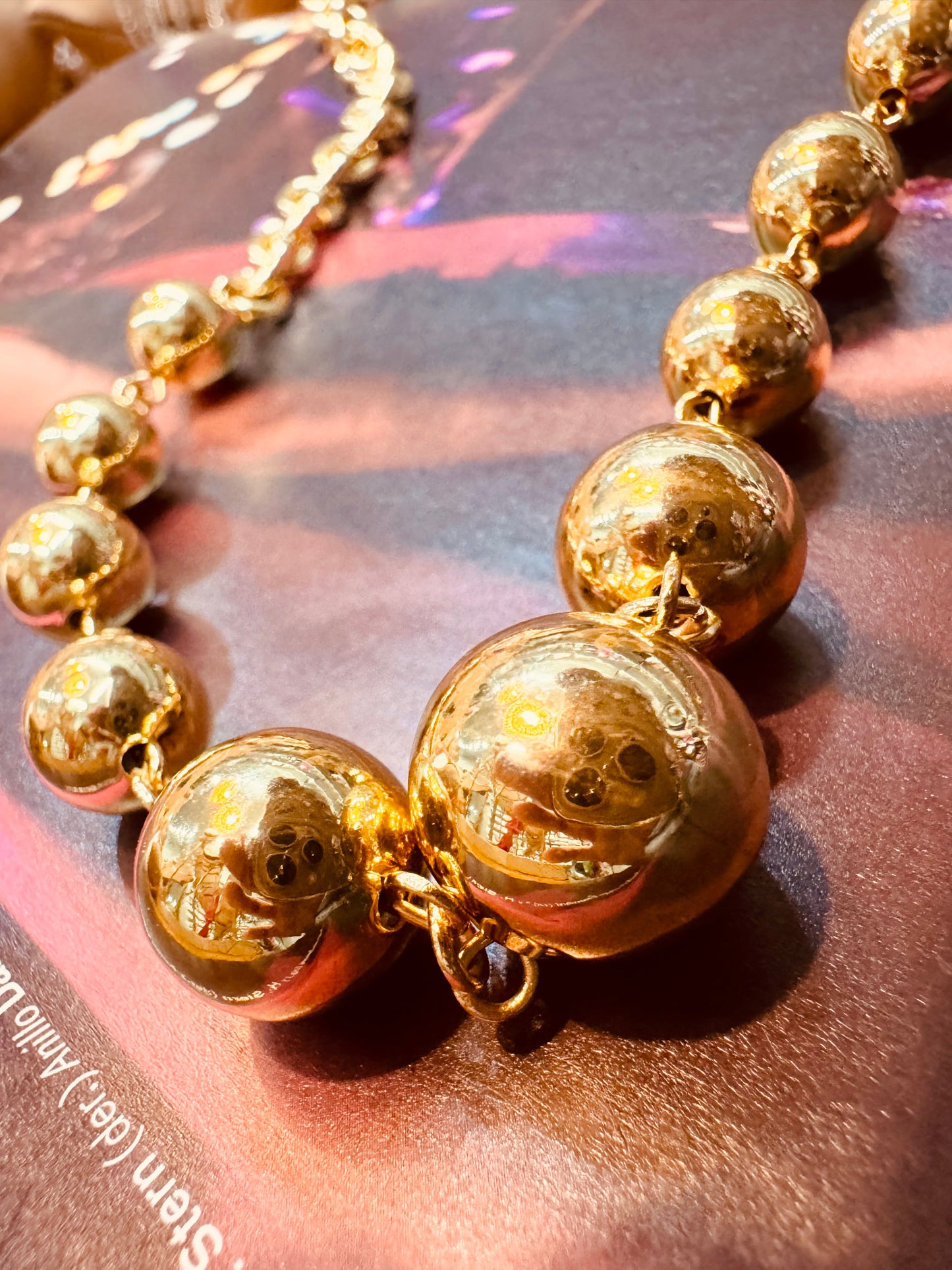 Collar de Bolitas Chapado en Oro 18K