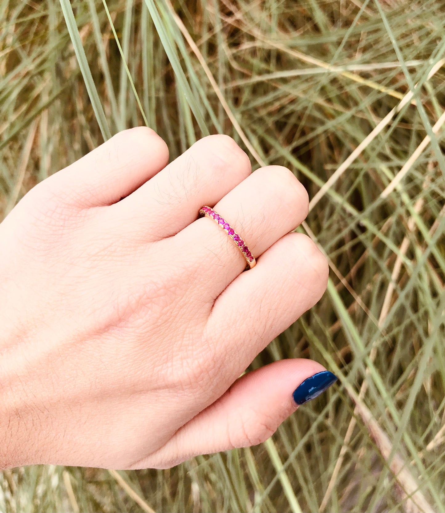 Anillos con zirconia de Colores Chapados en Oro 18K