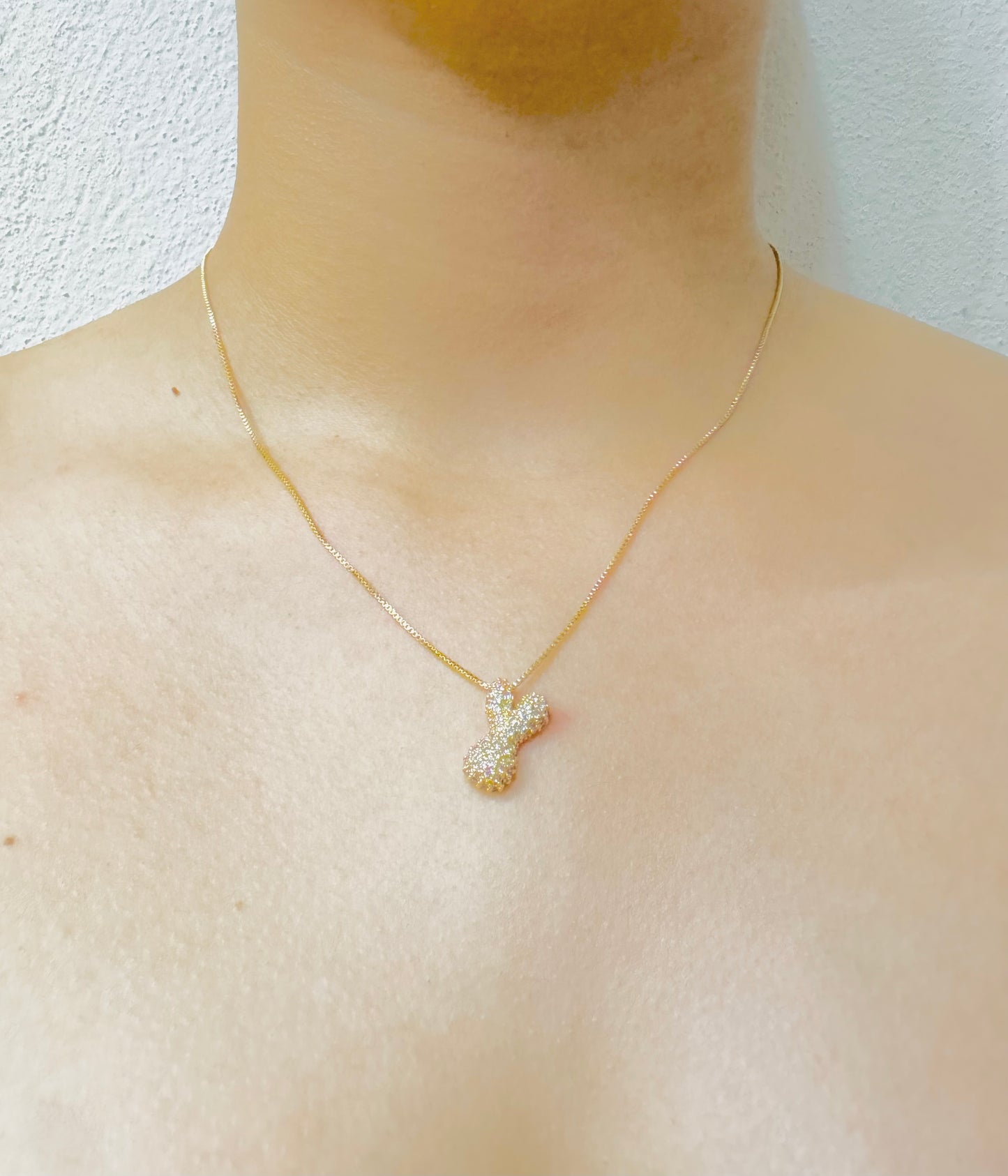 Collares inicial Shine con zirconia