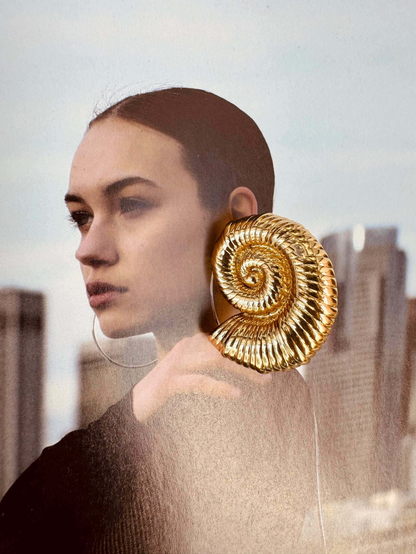 Aretes Espiral Dorados