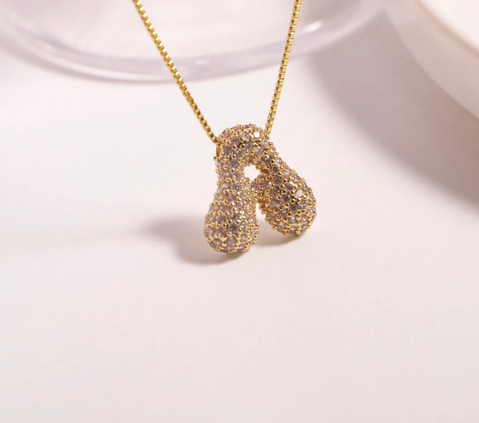 Collares inicial Shine con zirconia