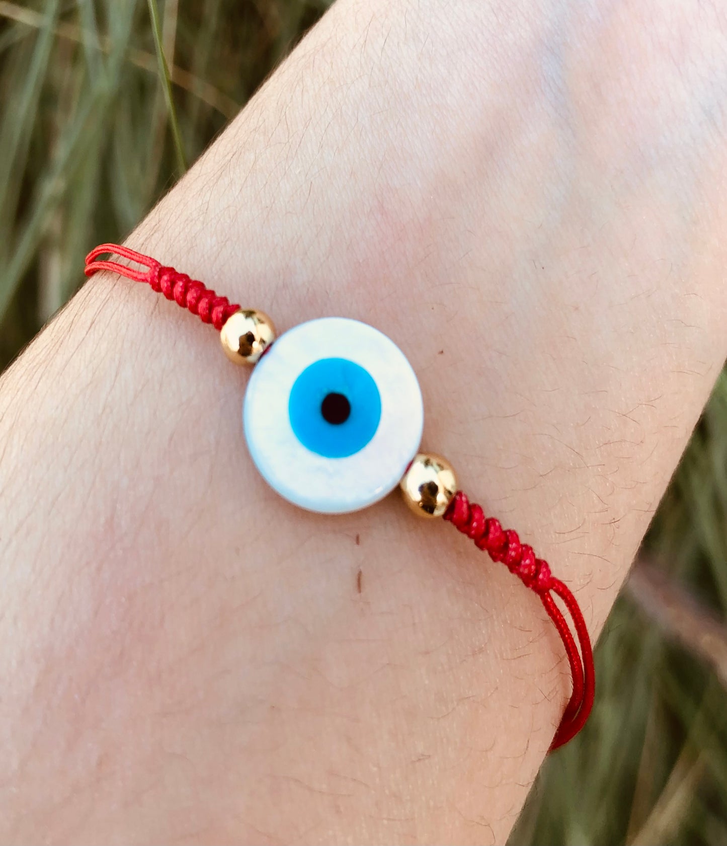 Pulseras Ojo Turco con Hilo Rojo