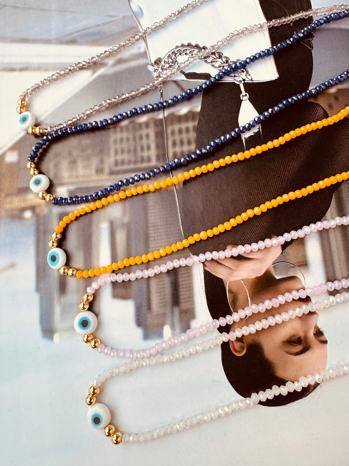 Collar ojo turco con cristales