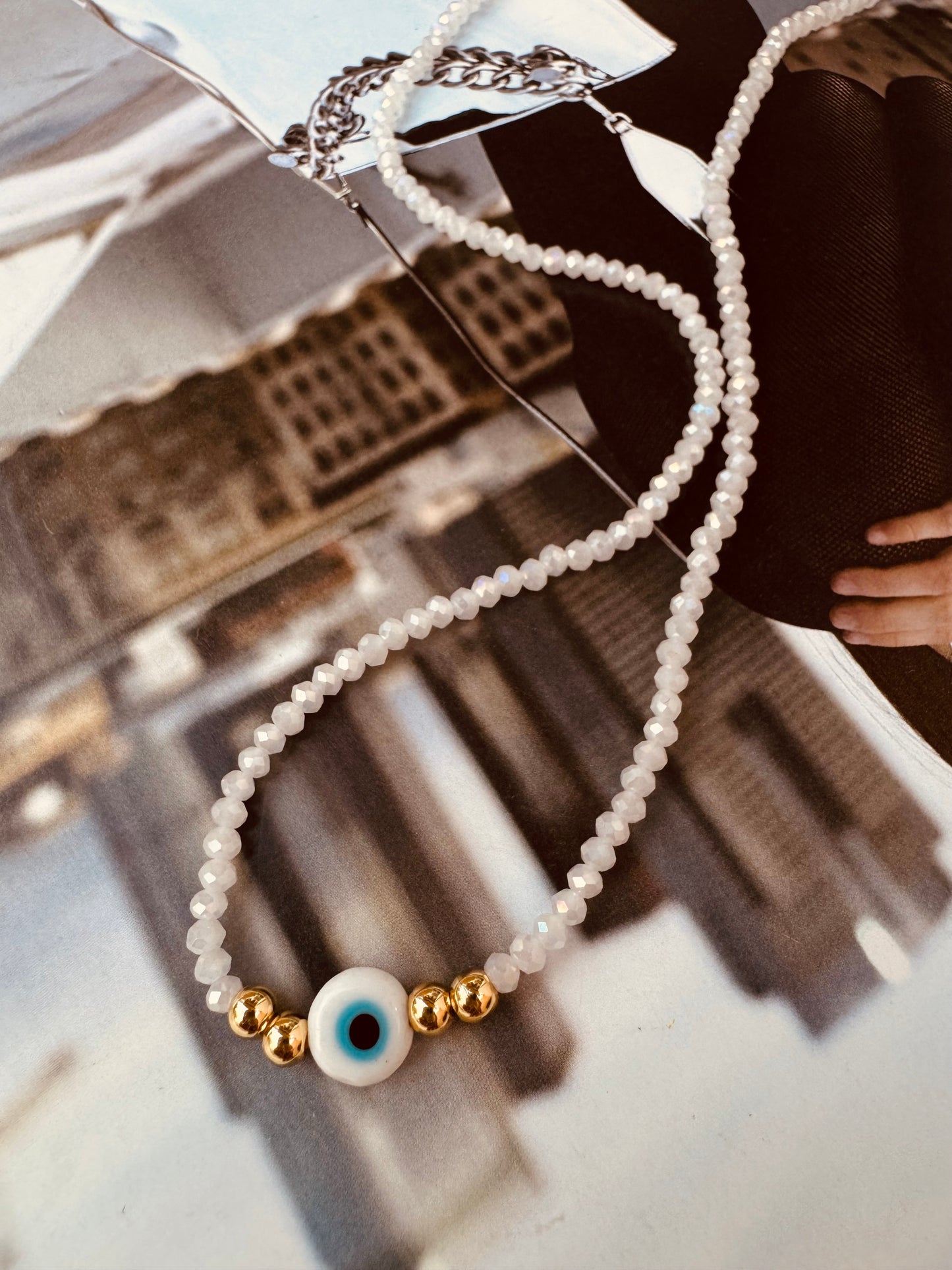 Collar ojo turco con cristales
