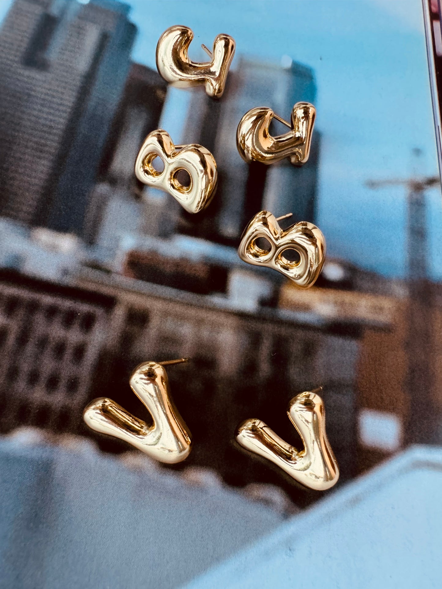 Aretes Iniciales oro Personalizados