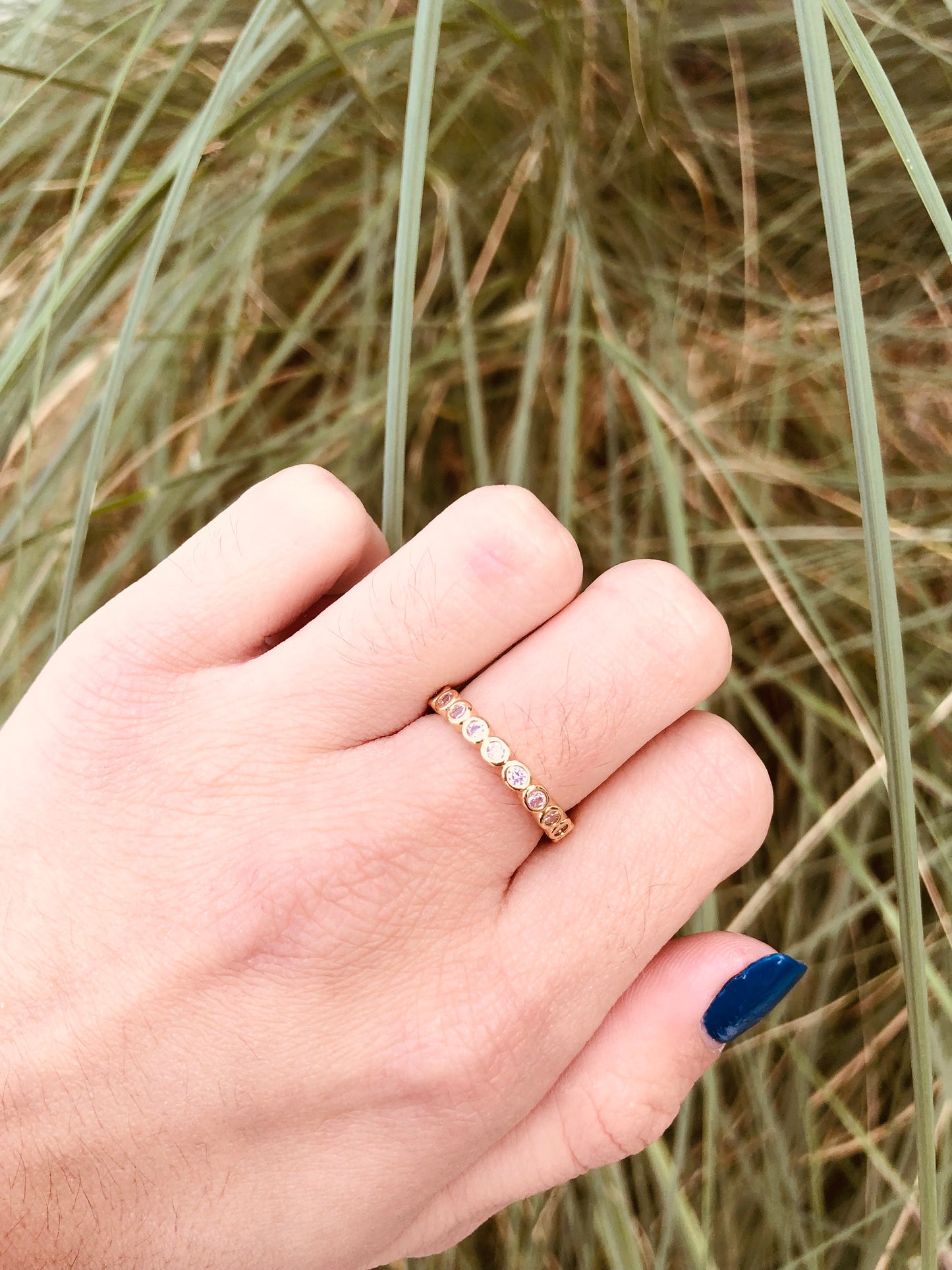 Anillos de Colores Chapados en Oro 18K