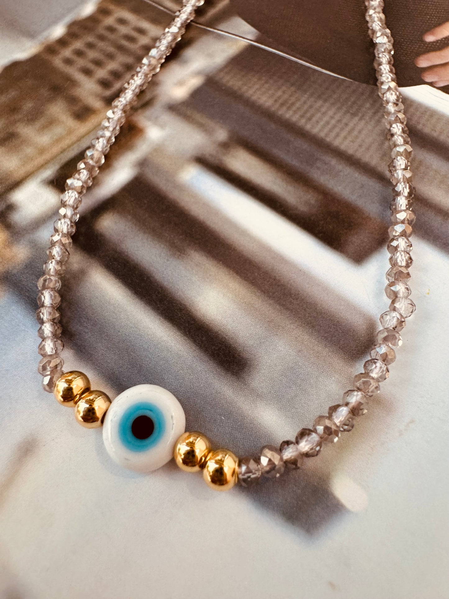 Collar ojo turco con cristales