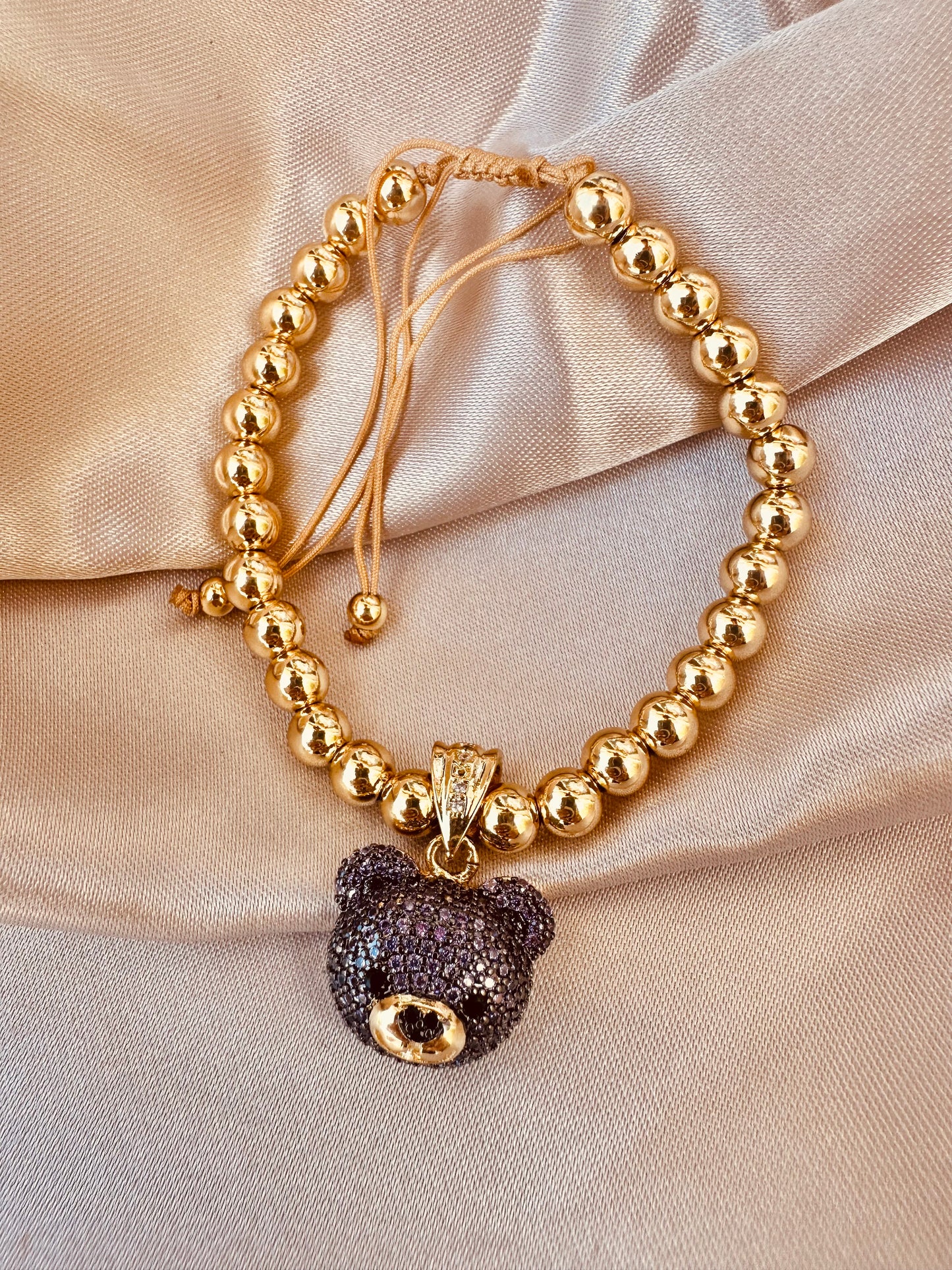 Pulseras de Osito con Detalles Brillantes