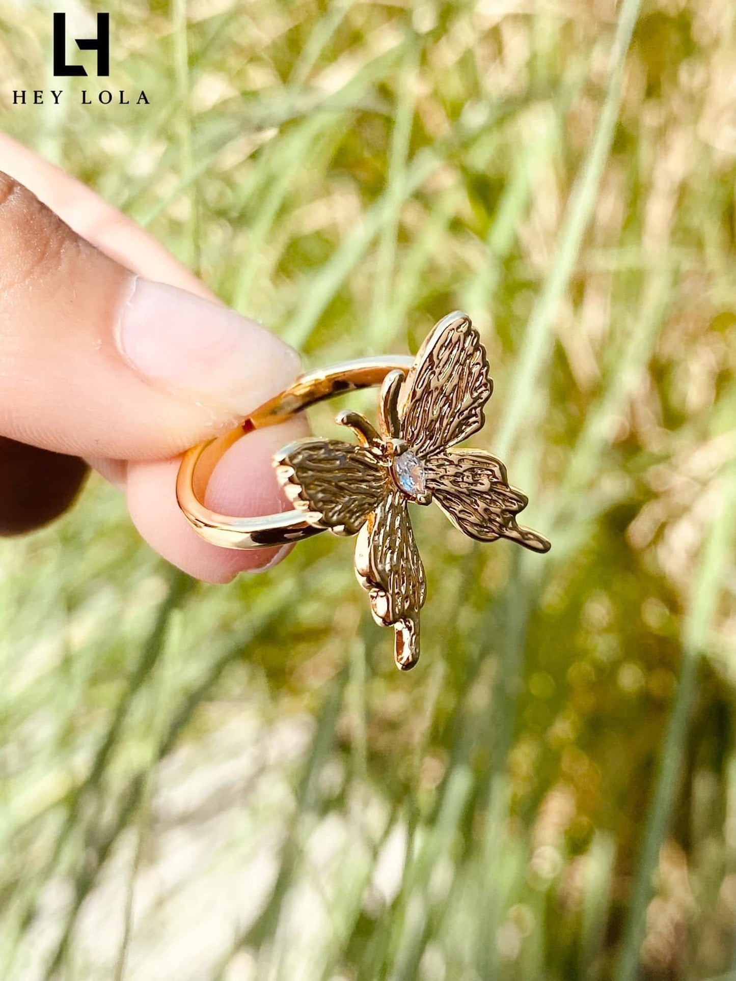 Anillo Mariposa Chapado en Oro 18K