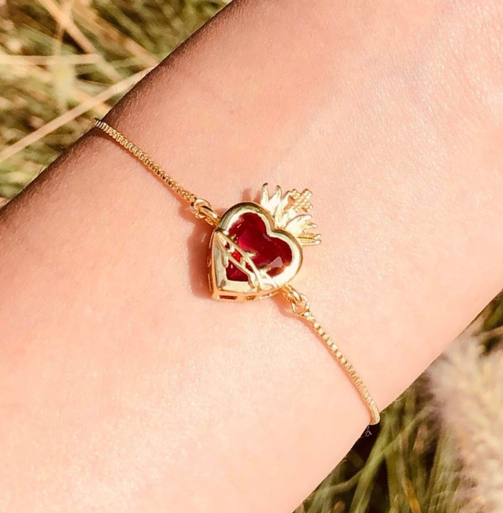 Pulsera Corazón Místico