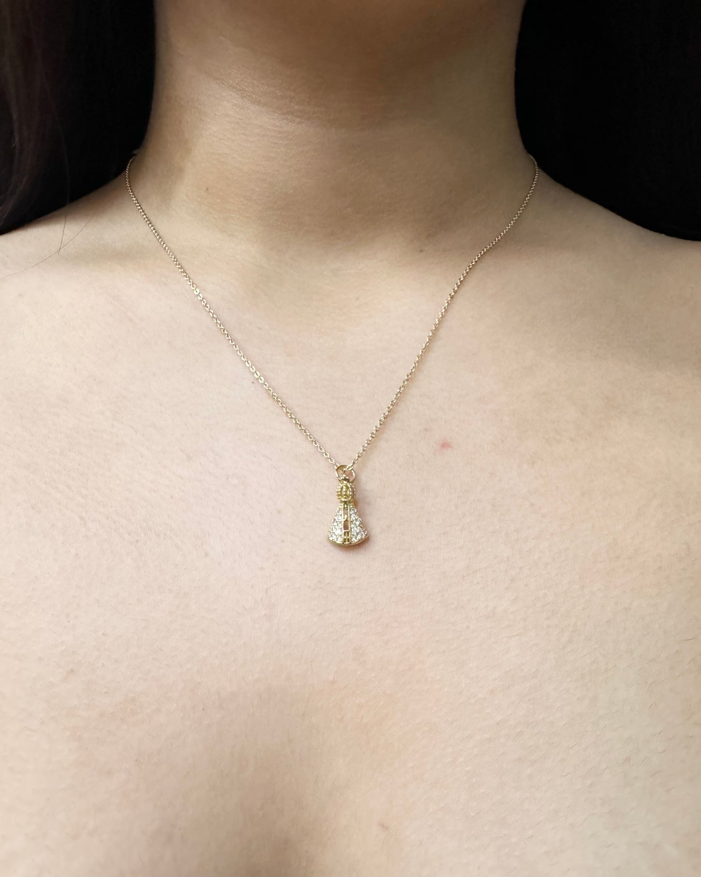 Collar con Dije de Virgen