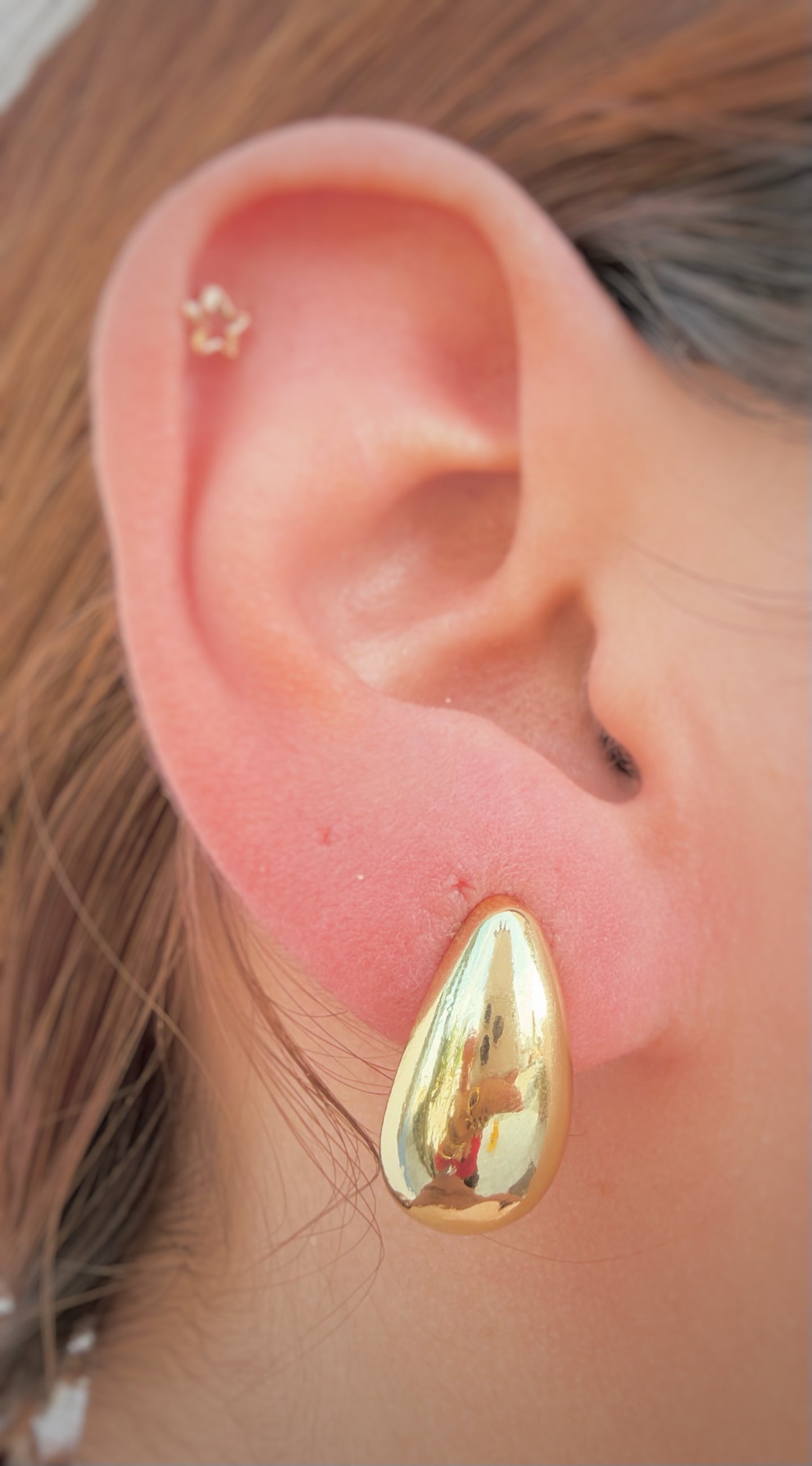 Aretes Gota Dorada