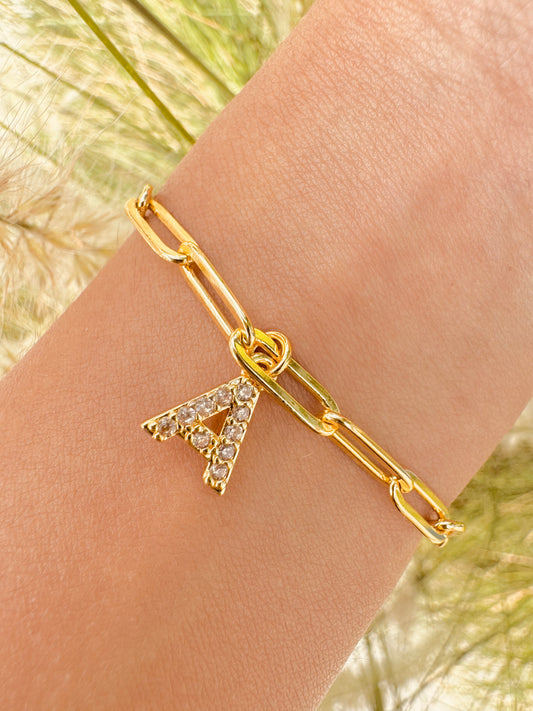 Pulsera Inicial Cadena Dorada