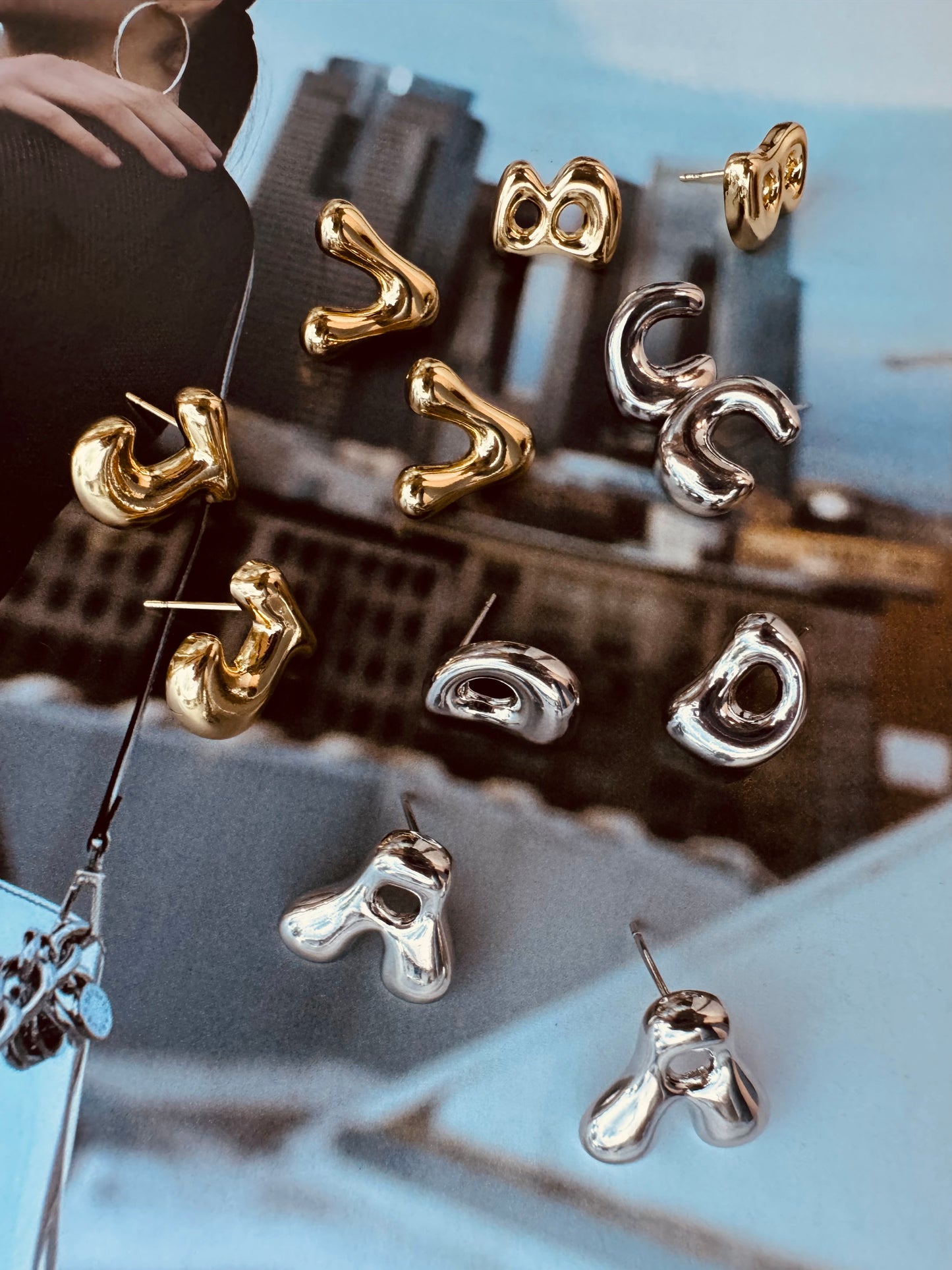 Aretes Iniciales plata Personalizados