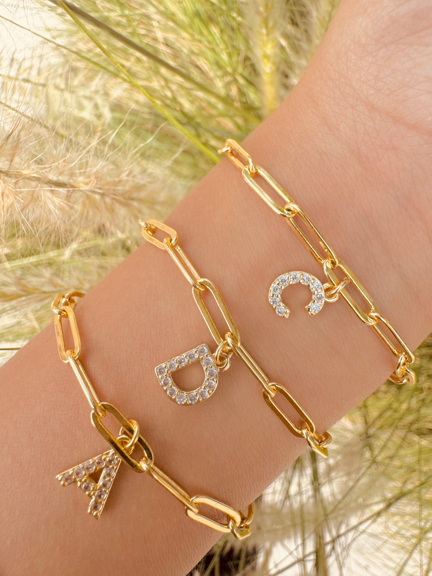 Pulsera Inicial Cadena Dorada