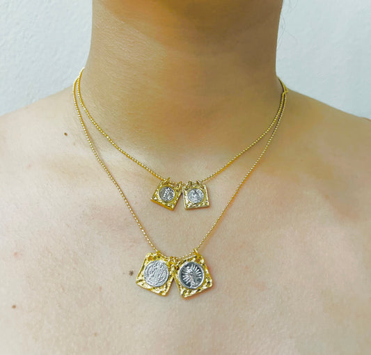 Collares Doble Medalla de Protección