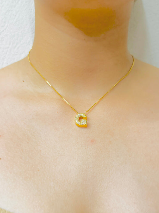Collar Inicial con zirconia