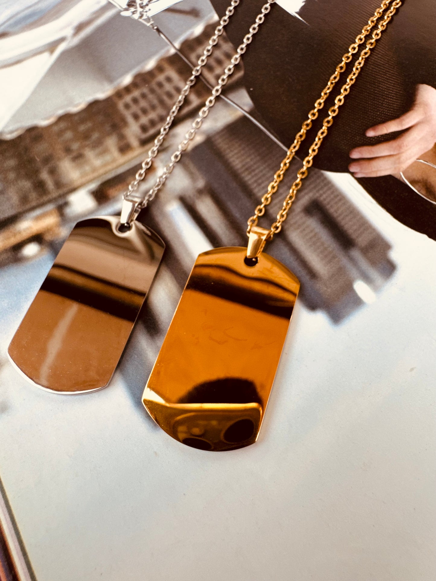 Collar Personalizado Dog Tag en Acero Inoxidable