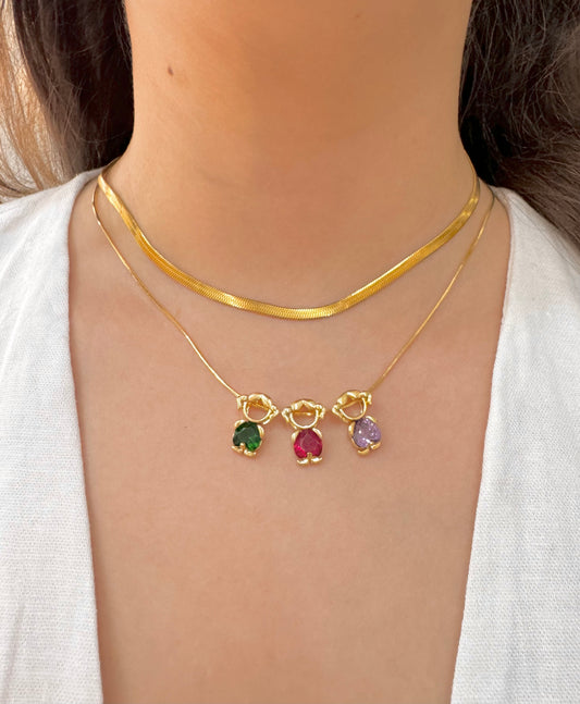 Collar con Dijes de Niños y Niña