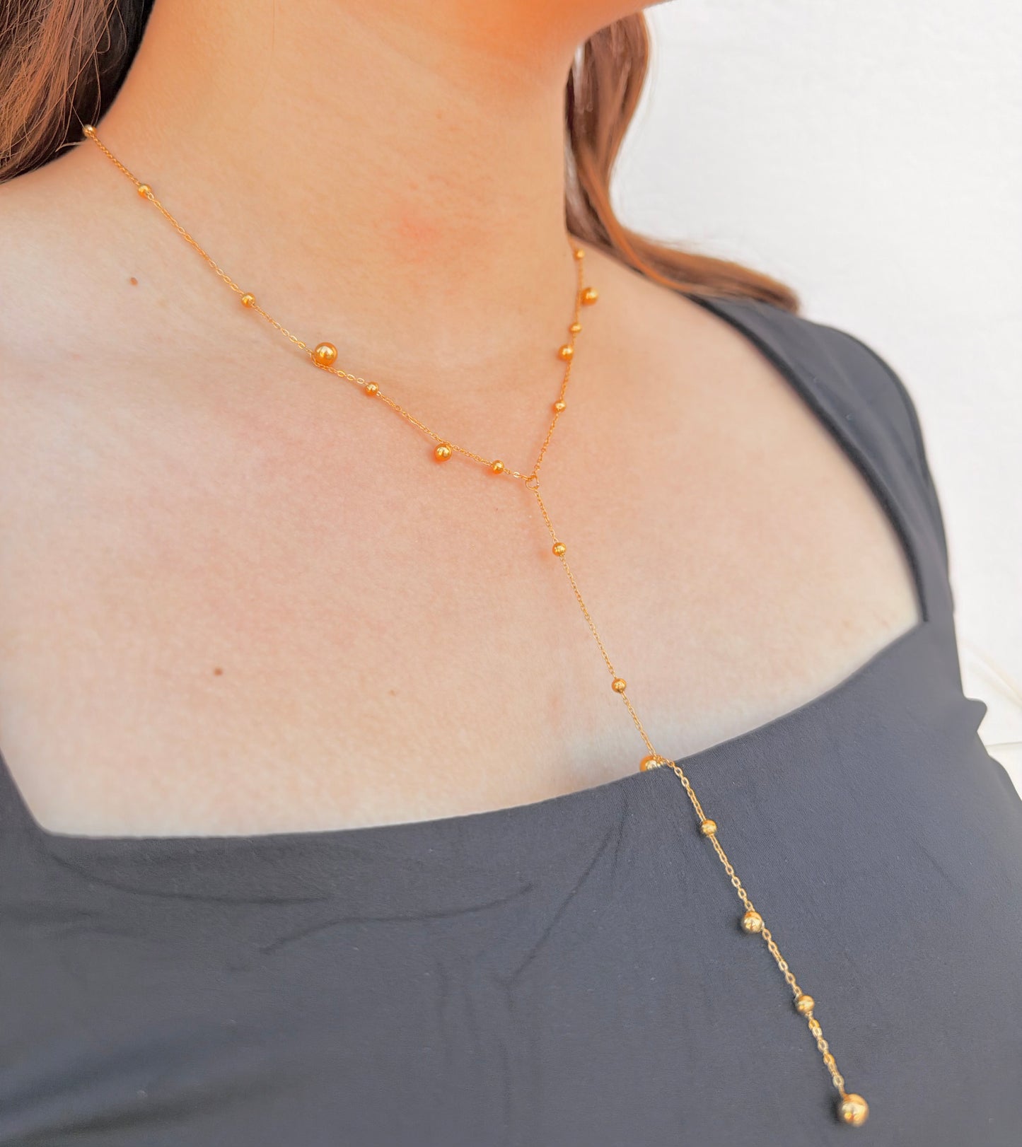 Collar Y con Esferas