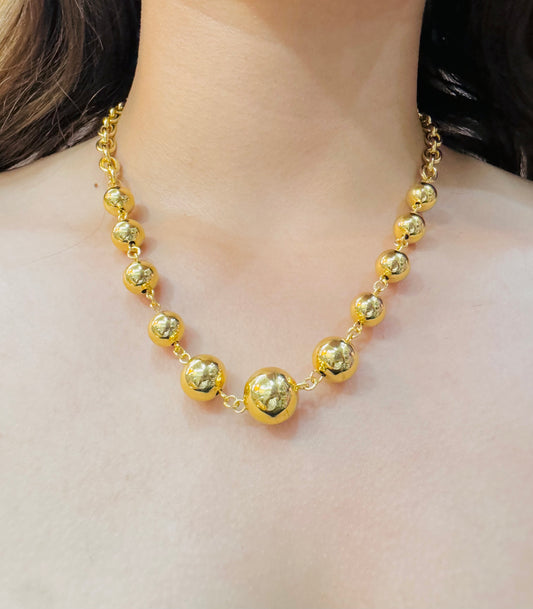 Collar de Bolitas Chapado en Oro 18K