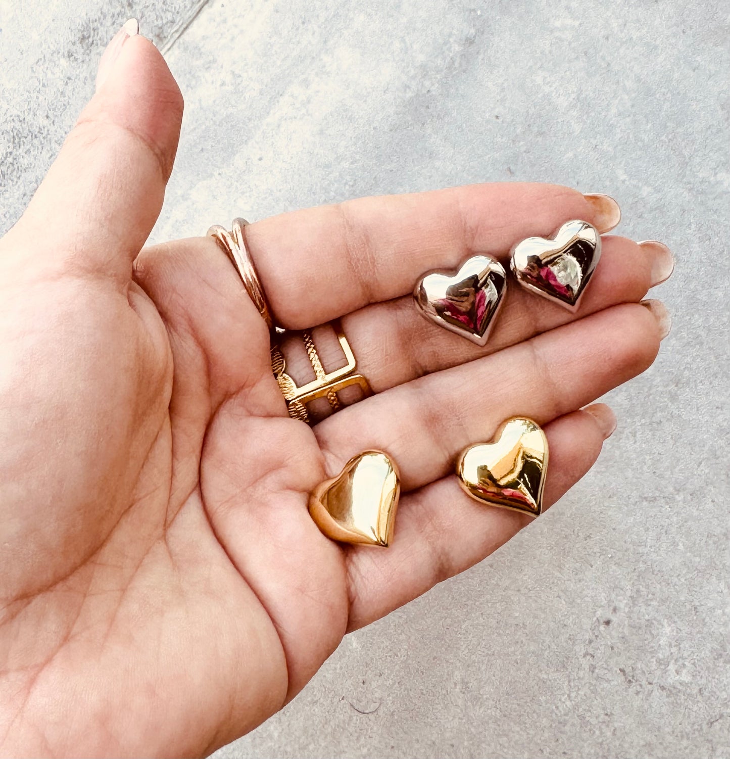 Aretes de Corazón Lisos