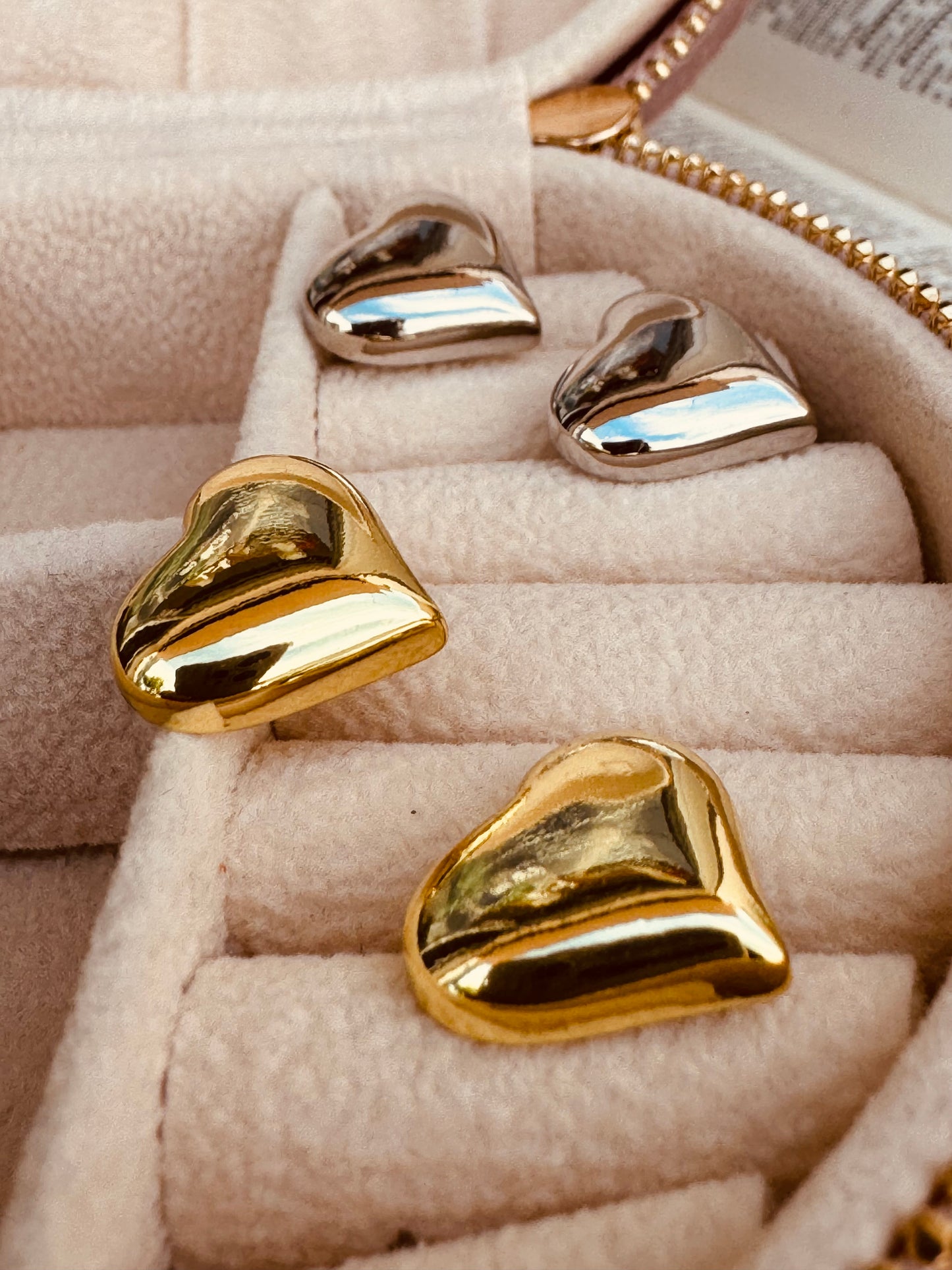 Aretes de Corazón Lisos