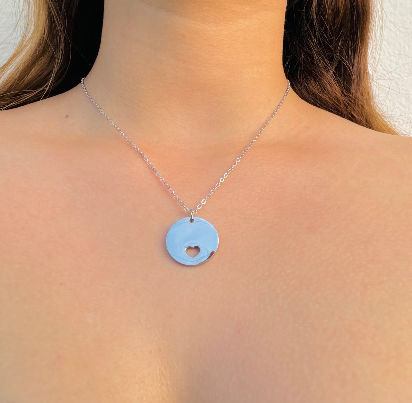 Collar Personalizable Corazón Calado