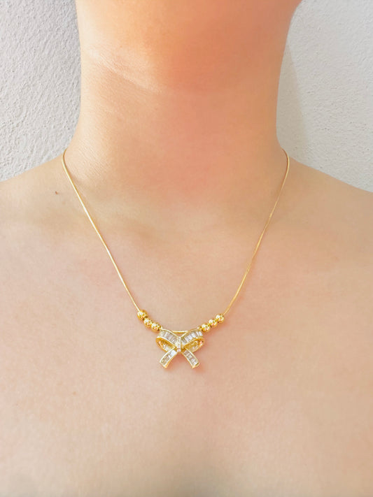 Collar Moñito Brillante