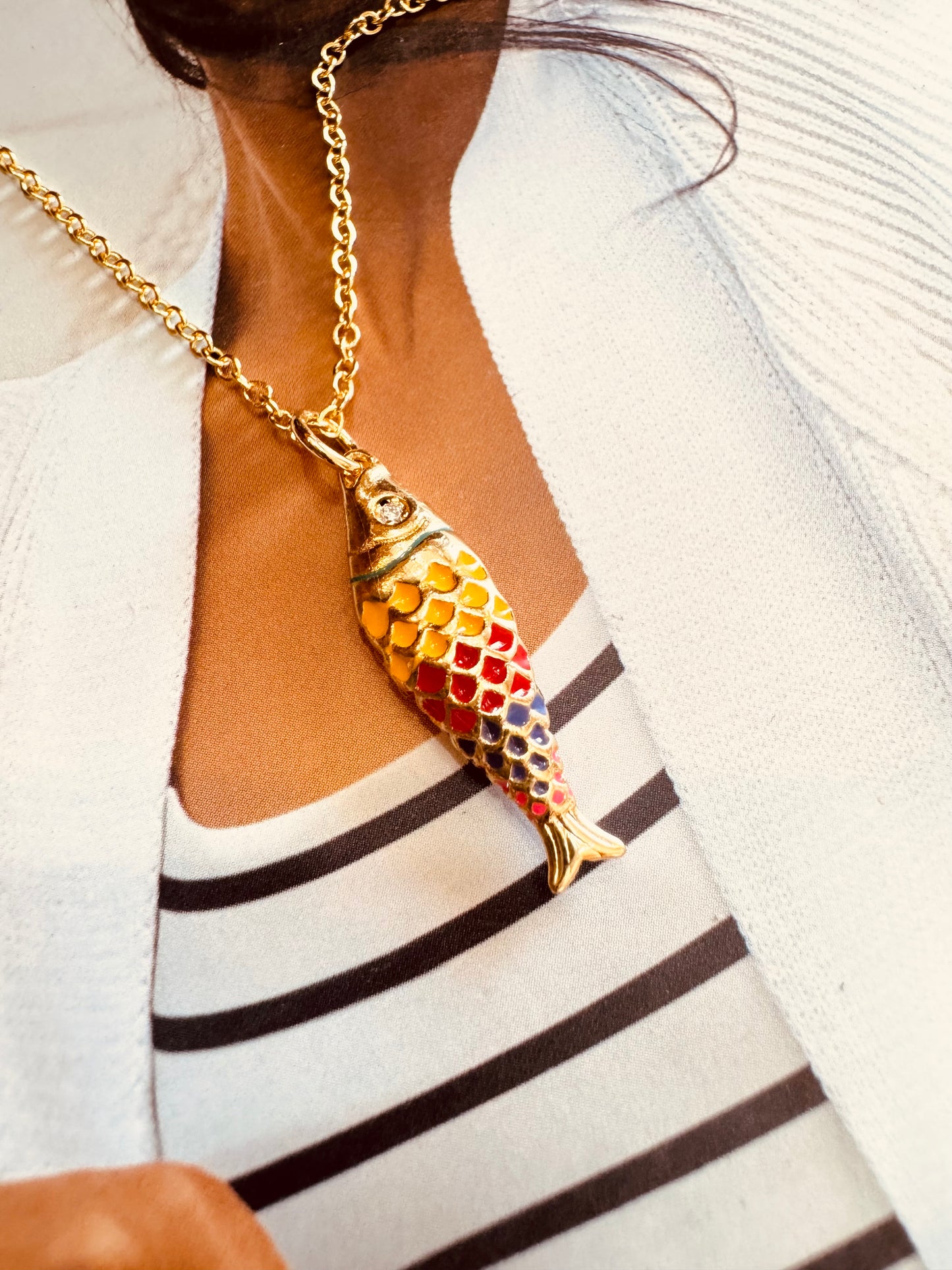 Collar Sardina Esmaltada