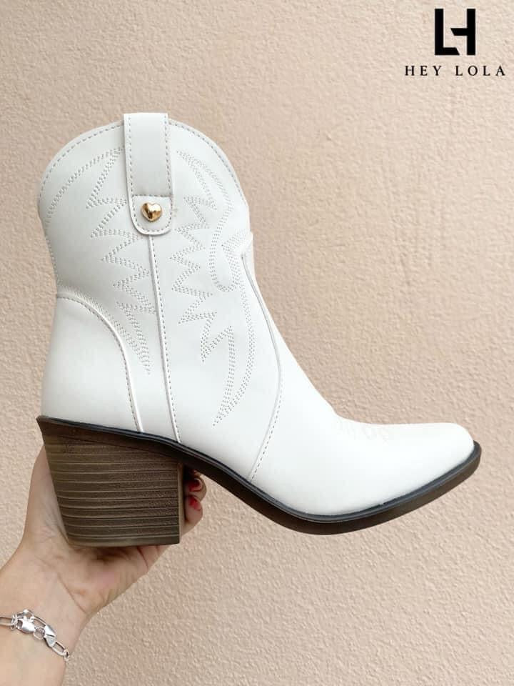 Botín Vaquero Blanco