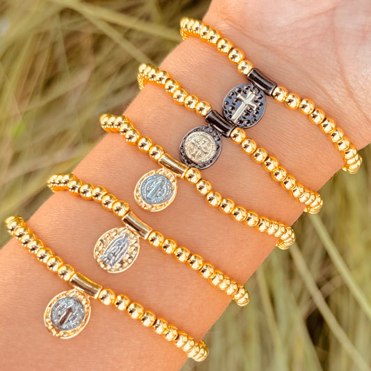 Pulsera Protección Dorada