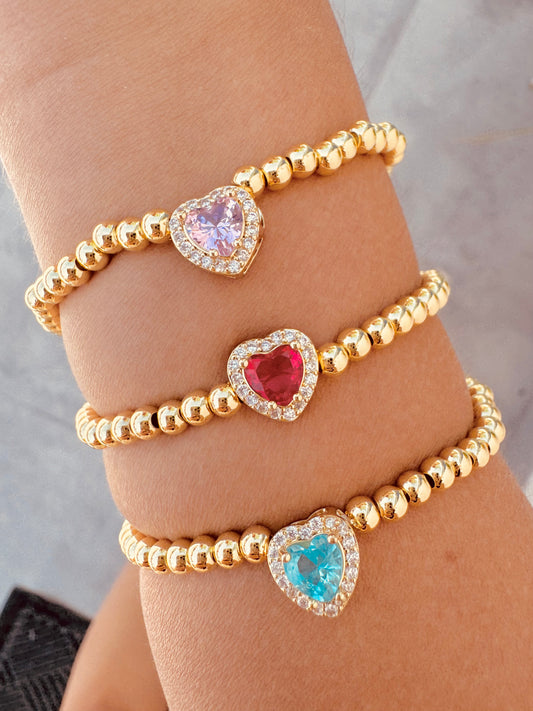Pulsera Corazón Brillante