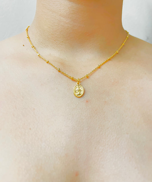 Collar Medalla Religiosa Minimalista San Benito