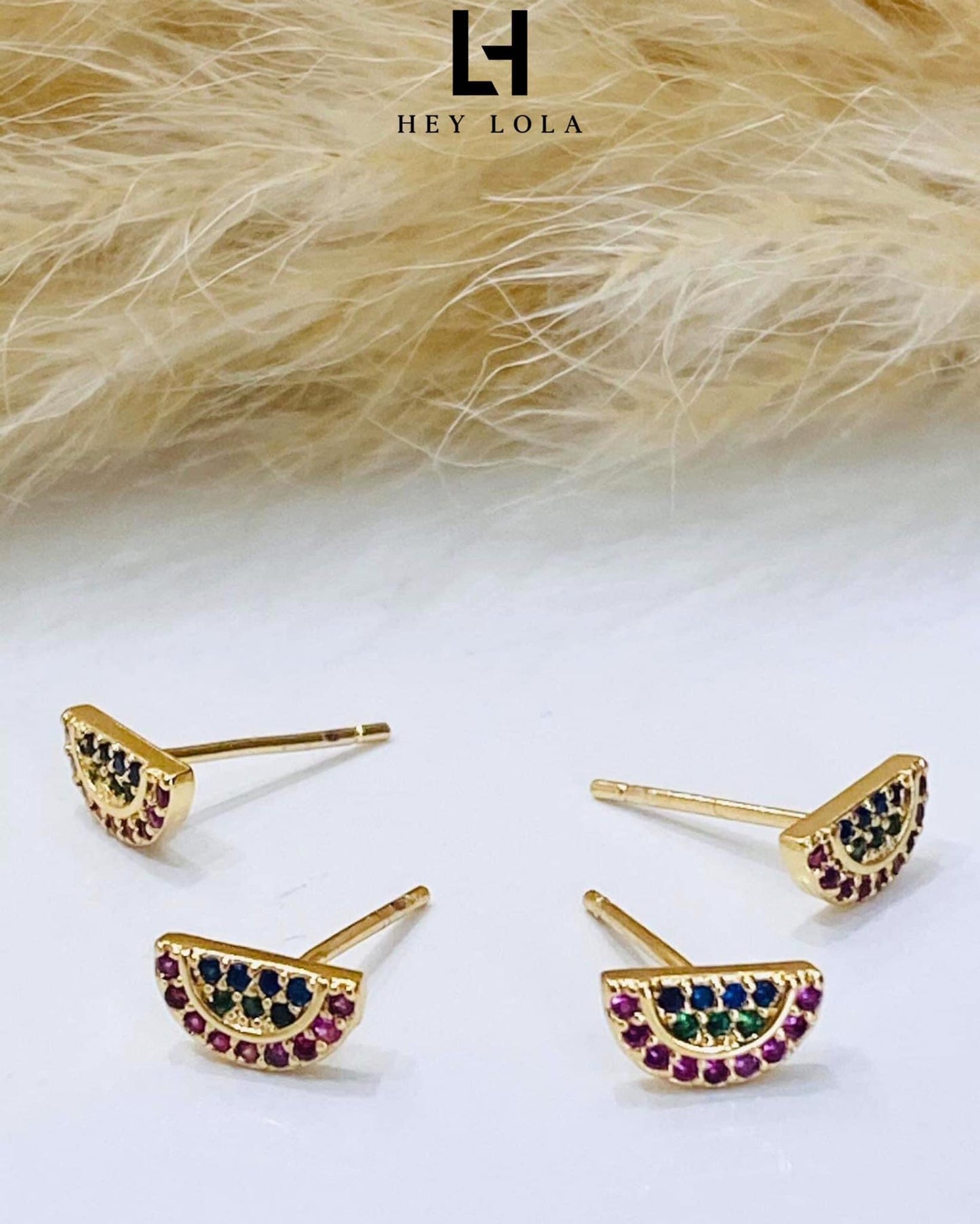Aretes Forma de Sandía