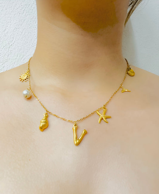 Collar de Charms y Letras Personalizadas