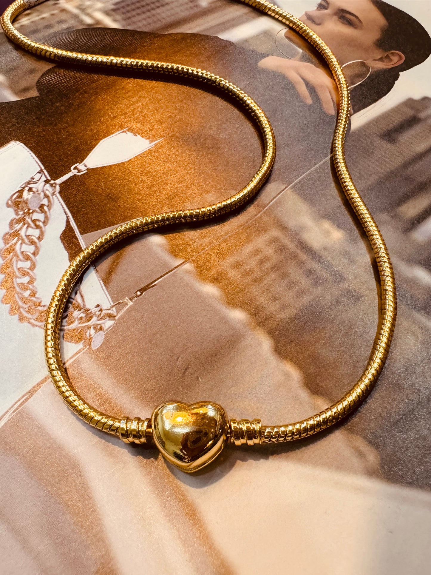 Collar de Corazón para Charms”